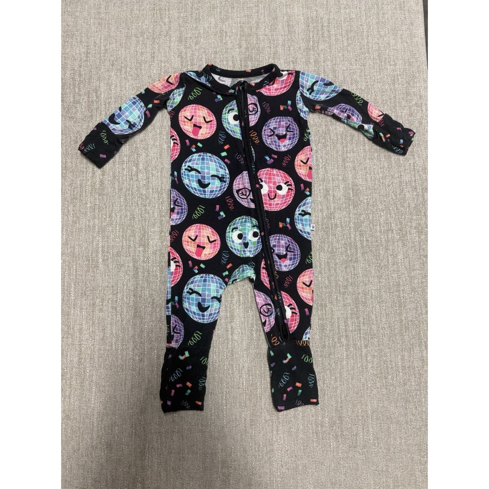 Birdie Bean Disco Ball Colorful Pajama Bamboo Zippy Size Newborn NB